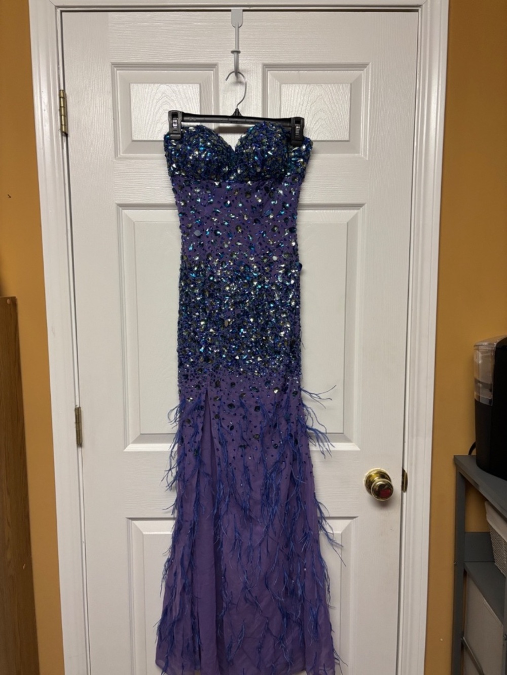 Formal Dress - Jaaz Couture - Blue Sequins - Long Dress - Size 00